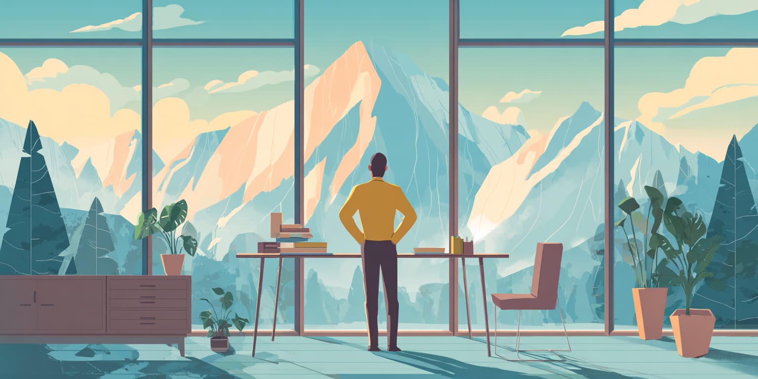 Person taking a healthy break from computer work on Mac